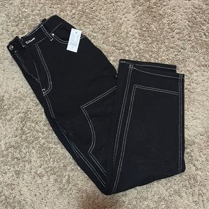 New pacsun black cargo denim pants